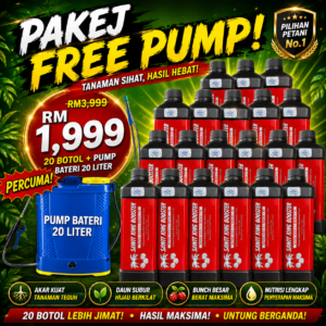 20 Botol Sawit King Booster Free Pump 20 Liter