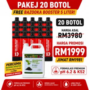 20 Botol Sawit King Booster Free 5 Liter Bazooka