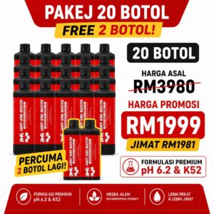 20 Botol Sawit King Booster Free 2 Liter
